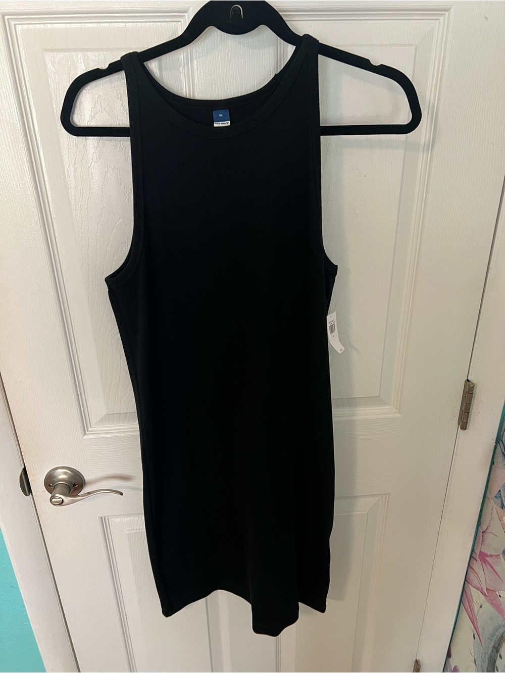 Old Navy Black Sleeveless Tank Dress, Stretchy, NWT XL